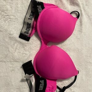 PINK Victoria’s Secret Wear Everywhere Push Up Neon Pink Bra